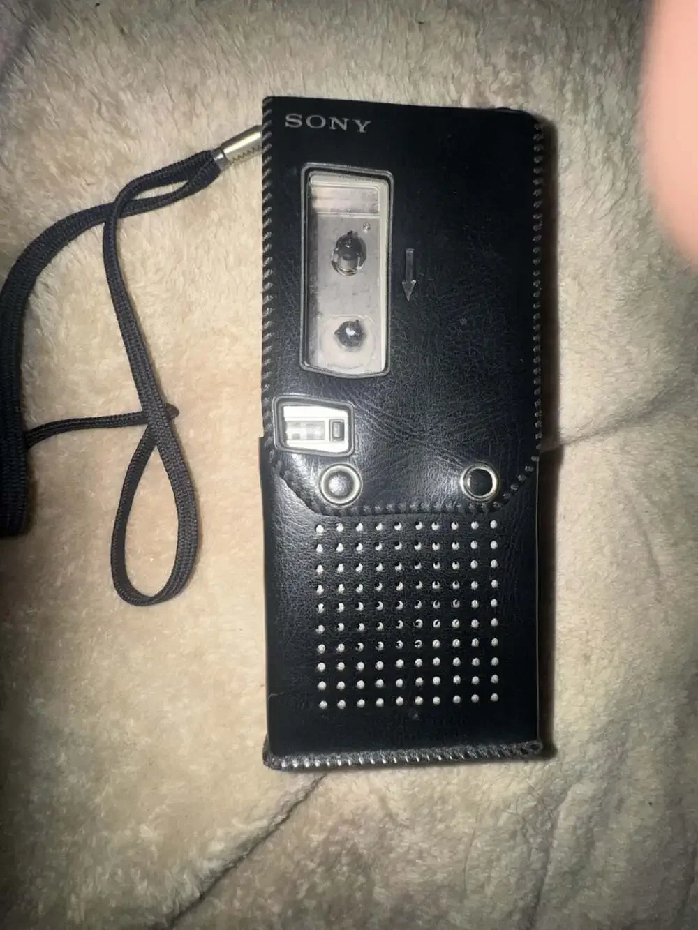 Sony Micro Cassette-Corder Vintage Voice Recorder With Leather Case